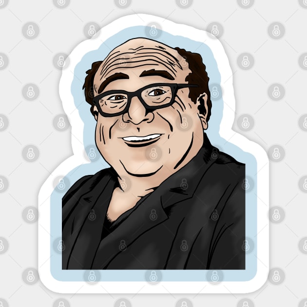 Danny DeVito Sticker by Black Snow Comics